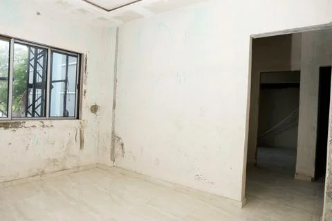 A under construction flat in a under construction building Stock Photos