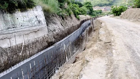 Under Construction Flood Channel for Stormwater Management Видео 339779855