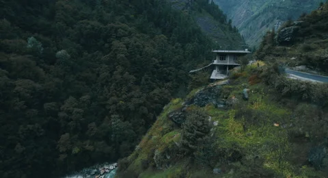 Under construction Home in the Himalayas Stock Footage 164712737