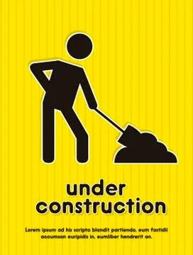 Under construction icon over yellow background. vector illustration Stock Illustration