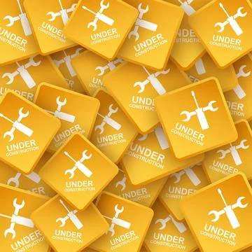 Under construction icon. Sticker pattern. Vector illustration. Stock Illustration