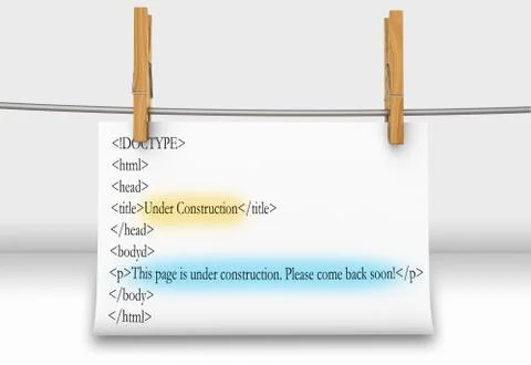 Under construction Illustrazione stock