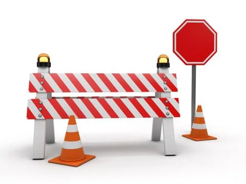 Under construction illustration. 3D Stock Illustration