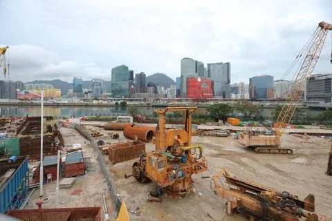 The under construction at Kai Tak Development, hk 25 June 2021 Stock Photos