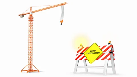 Under construction loop video Stock Footage 32168643