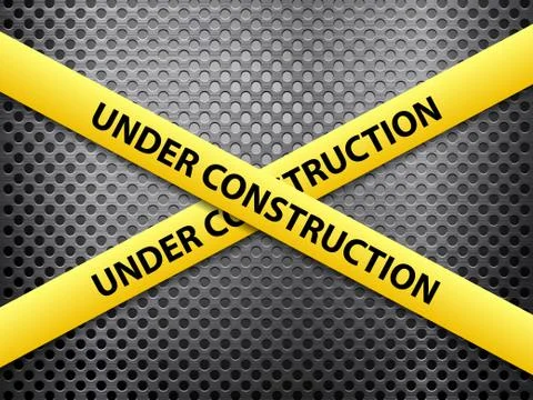 Under construction metal background Stock Illustration