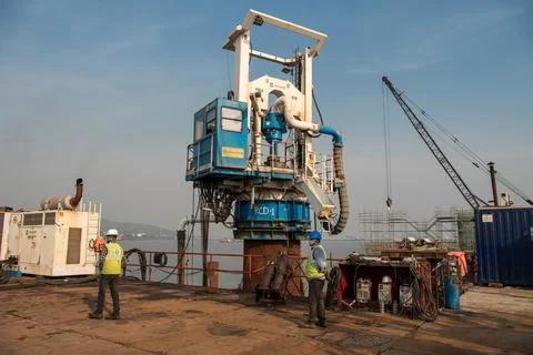 Under-construction of Mumbai Trans Harbour Link Stock Photos