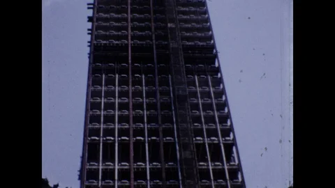 Under Construction Office Skyscraper New York City 1960s Vintage Film Home Movie 動画素材 103200530