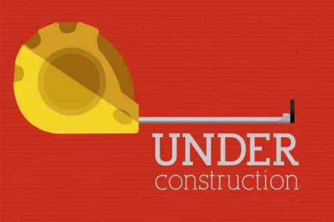Under construction over pink background vector illustration Ilustração Stock