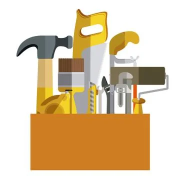 Under construction over white  background vector illustration Stock Illustration