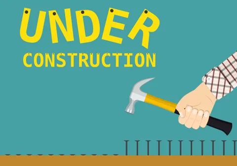 Under construction page sign Illustrazione stock