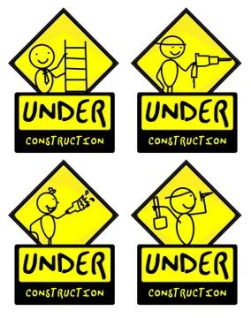 Under Construction people illustration Stock Illustration