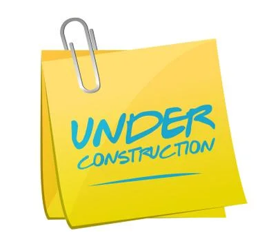 Under construction post illustration design Illustrazione stock
