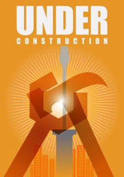 Under construction poster. vector illustration Stock Illustration