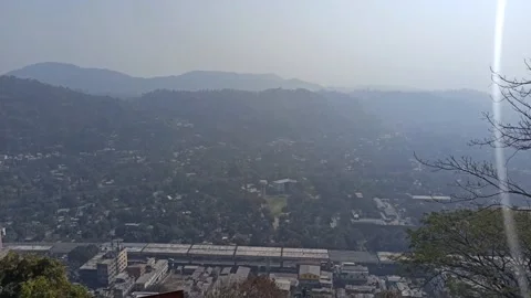 Under construction on progress flyover bridge for ease of traffic congestion Stock Footage 231847396
