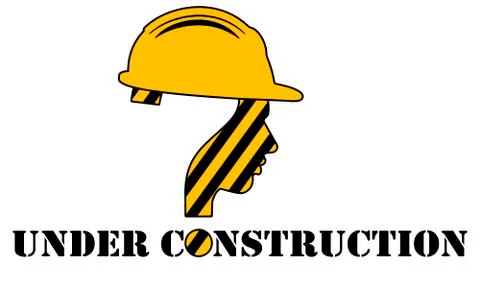 Under construction with question mark human head Illustrazione stock