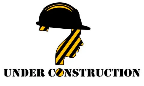 Under construction with question mark human head Stock Illustration