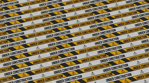 UNDER CONSTRUCTION Repeating Line and Scrolling background Stock Footage 151545999