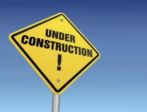 Under construction road sign Stock Illustration