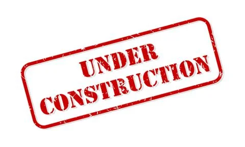 Under Construction Rubber Stamp Vector Stock Illustration