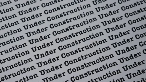 Under Construction Seamless print on paper. Stock Footage 312320948