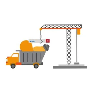 Under construction security system vector illustration Stock Illustration