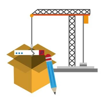 Under construction security system vector illustration Stock Illustration