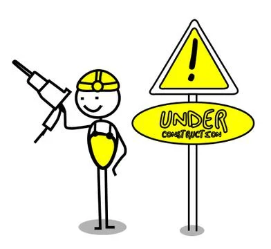 Under construction Sign Illustrazione stock