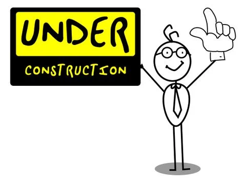 Under Construction sign Illustrazione stock