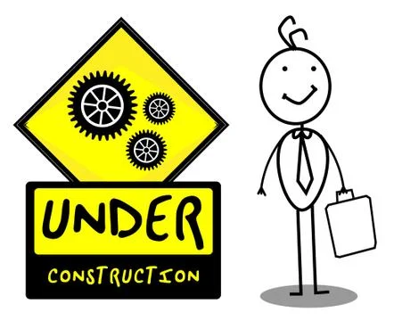 Under Construction sign Stock Illustration