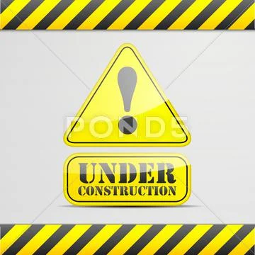 Under construction sign Stock Illustration