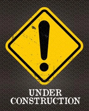 UNDER CONSTRUCTION SIGN Stock Illustration