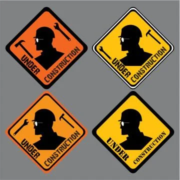 Under construction sign Stock Illustration