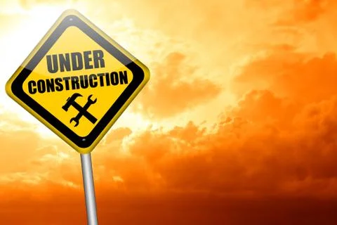 Under construction sign 库存插图
