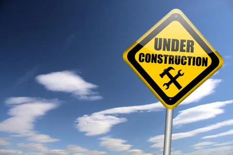 Under construction sign 库存插图