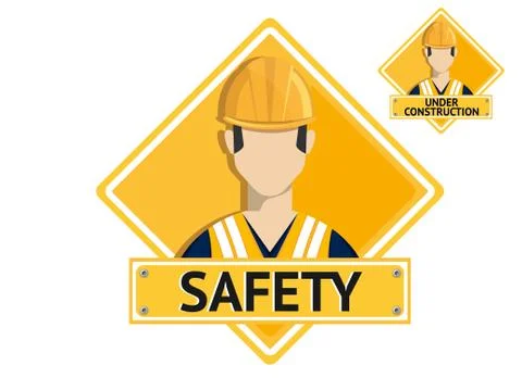 Under construction sign Stock Illustration