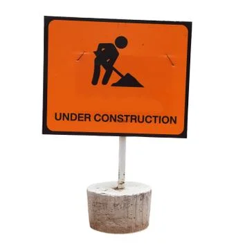 Under construction sign Foto stock