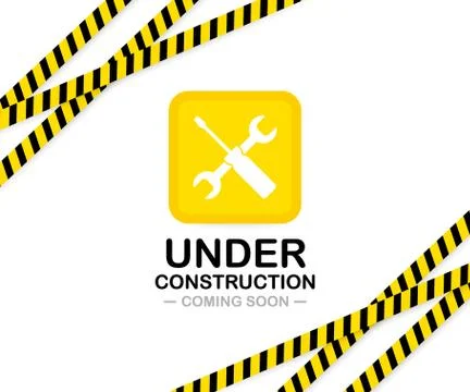 Under construction sign. Vector illustration for website. Stock-Illustration