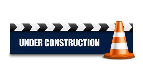 Under construction sign on white background, vector illustration Stock Illustration