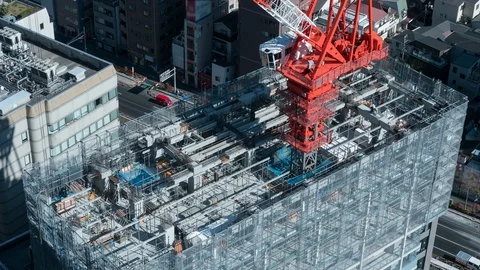 Under construction site, 4K time-lapse. Vídeos de archivo 126768215