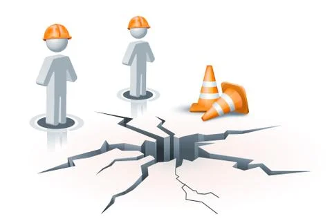Under construction site Stock Illustration