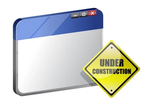 Under construction site template illustration design over white Ilustração Stock
