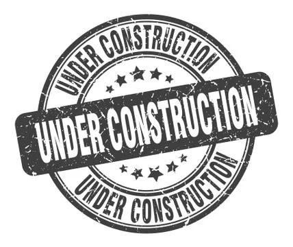 Under construction stamp. under construction round grunge sign. under constru Stock Illustration