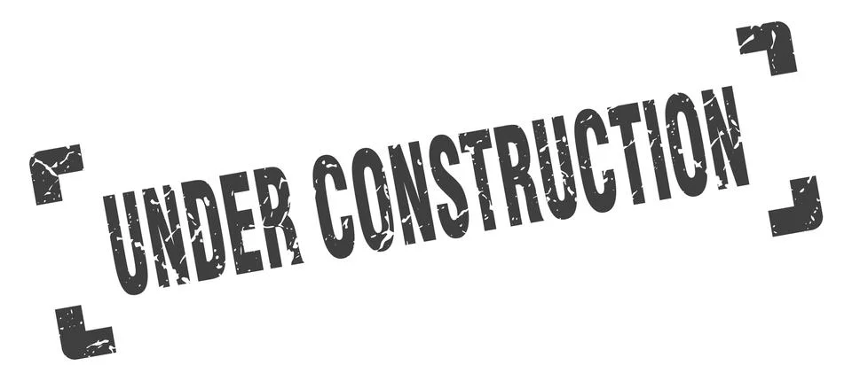 Under construction stamp. under construction square grunge sign. under constr Stock Illustration