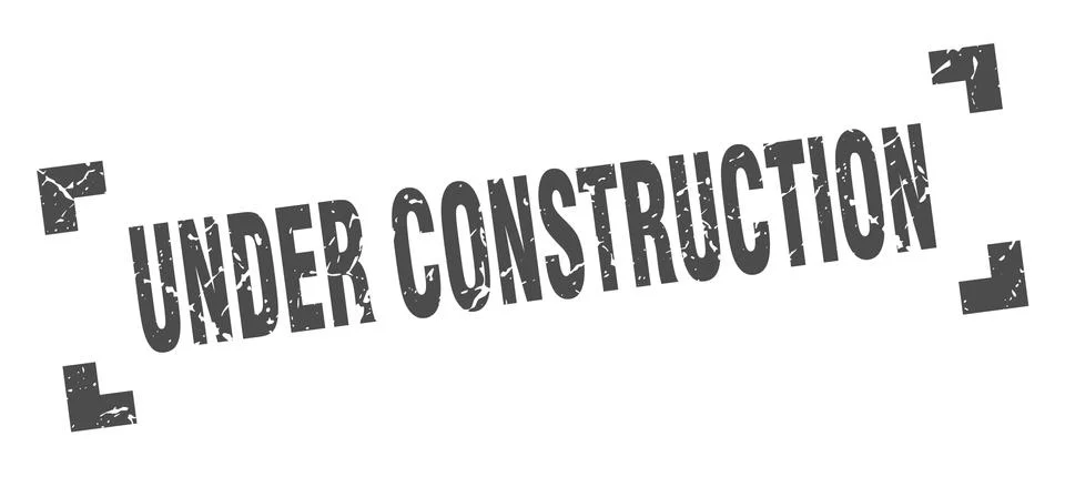 Under construction stamp. under construction square grunge sign. under constr Stock Illustration
