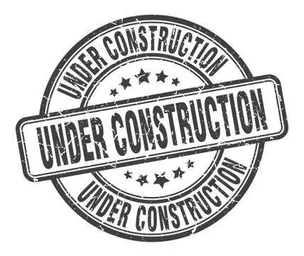 Under construction stamp. under construction round grunge sign. under constru Stock Illustration