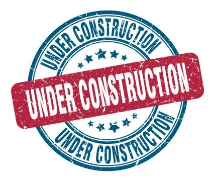 Under construction stamp. under construction round grunge sign. under constru Stock Illustration