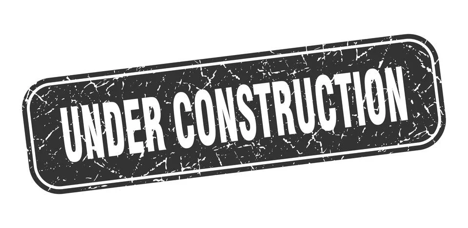 Under construction stamp. under construction square grungy black sign. Stock Illustration