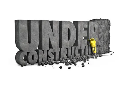Under construction stone Stock-Illustration