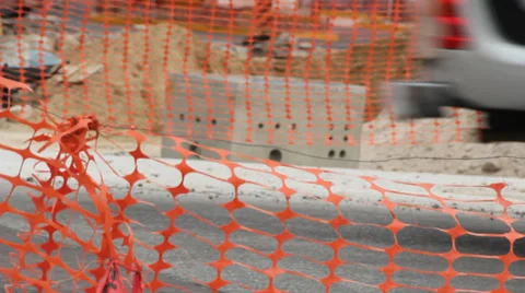Under Construction Street Stock Footage 37067402